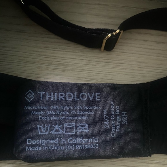 Third Love 24/7 Classic Classic Uplift Plunge Padded Bra Size 32H *NWT - Picture 6 of 6